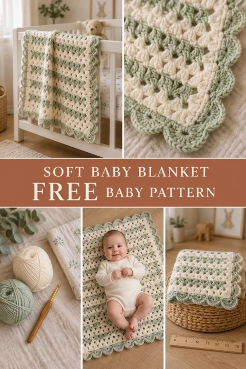 Cloud Soft Crochet Baby Blanket Free Crochet Pattern