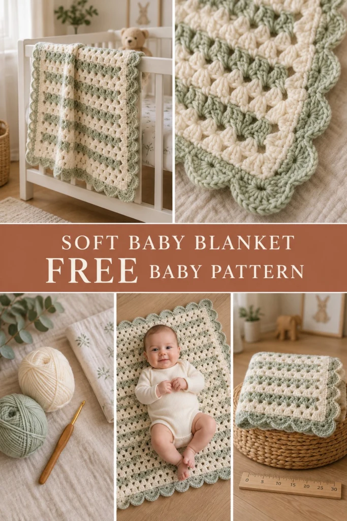 Cloud Soft Crochet Baby Blanket Free Crochet Pattern